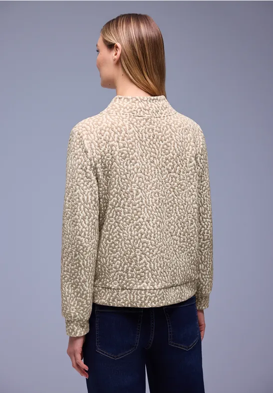 Gemusterte Jacke cotton beige