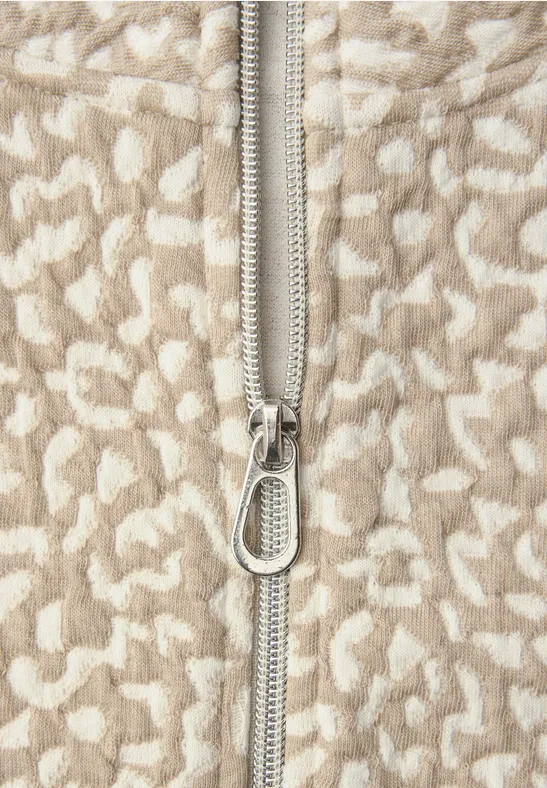 Gemusterte Jacke cotton beige