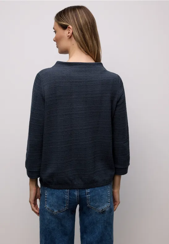 Shirt met structuur shadowed navy