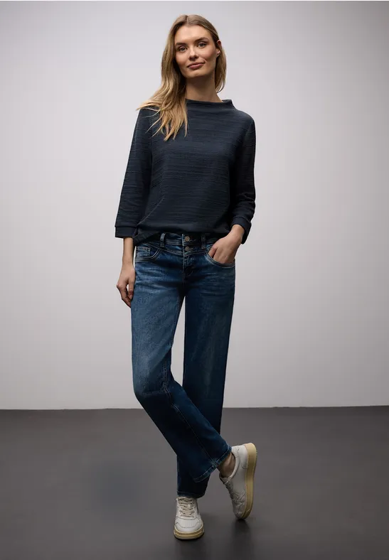 Shirt met structuur shadowed navy