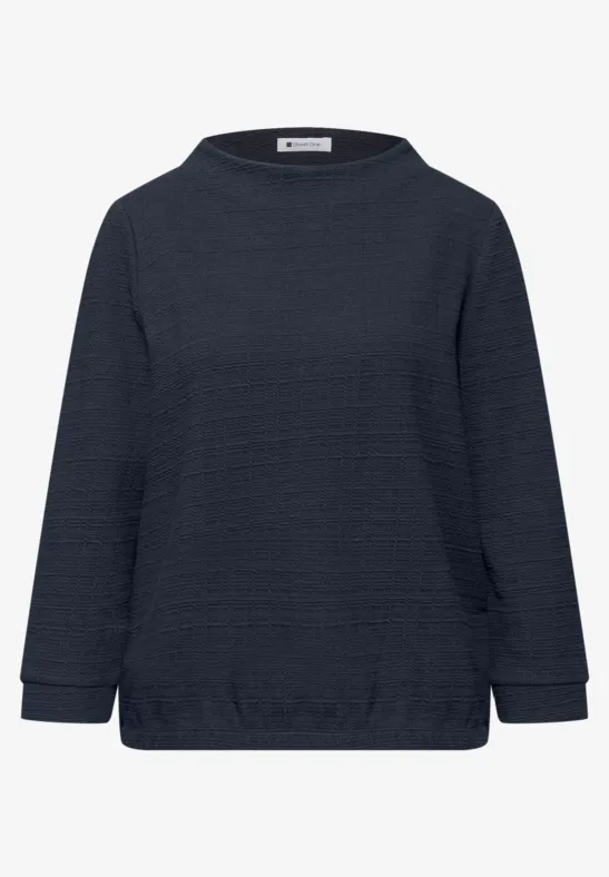 Shirt met structuur shadowed navy