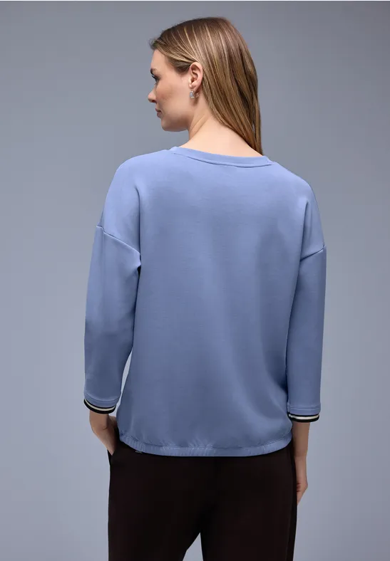 Shirt mit Kontrastdetails bonnet blue