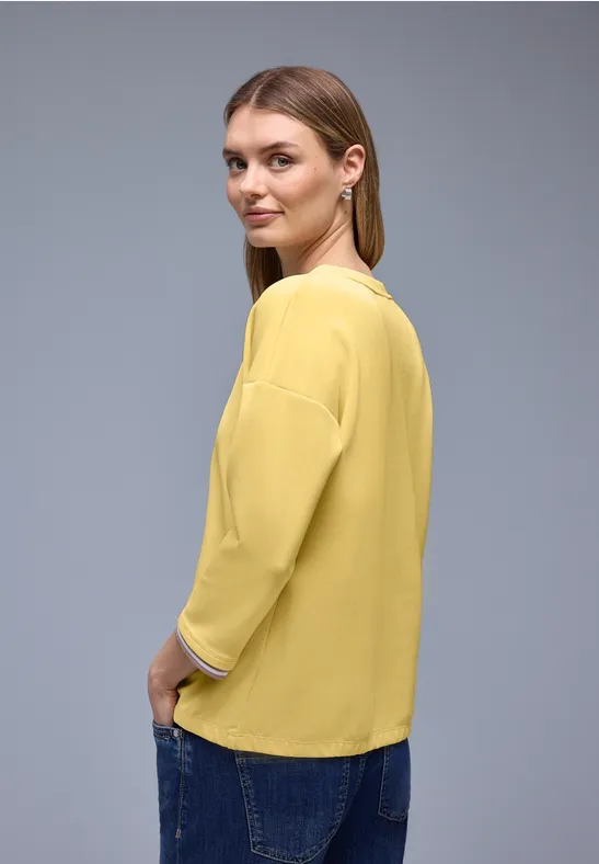 Shirt mit Kontrastdetails bloom yellow