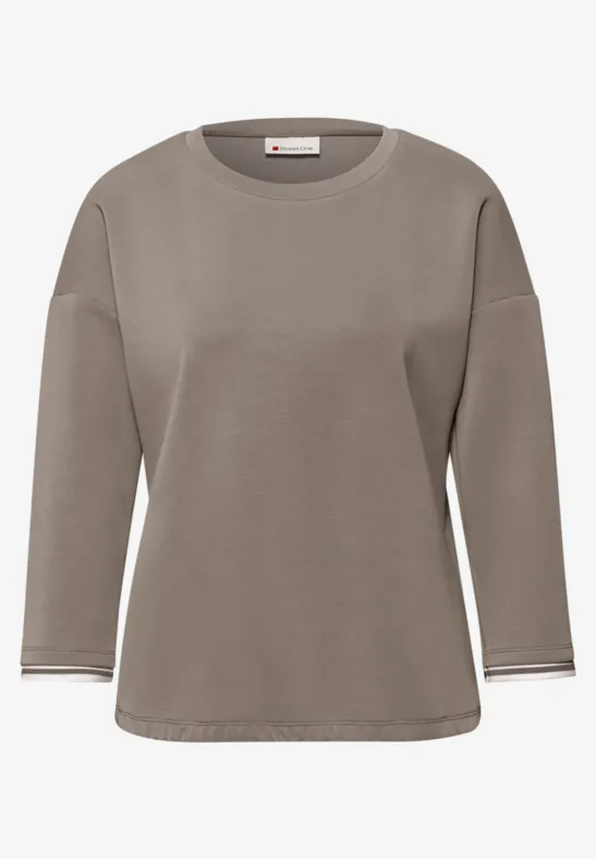 Silk-Look Shirt mit Details light terra mocha