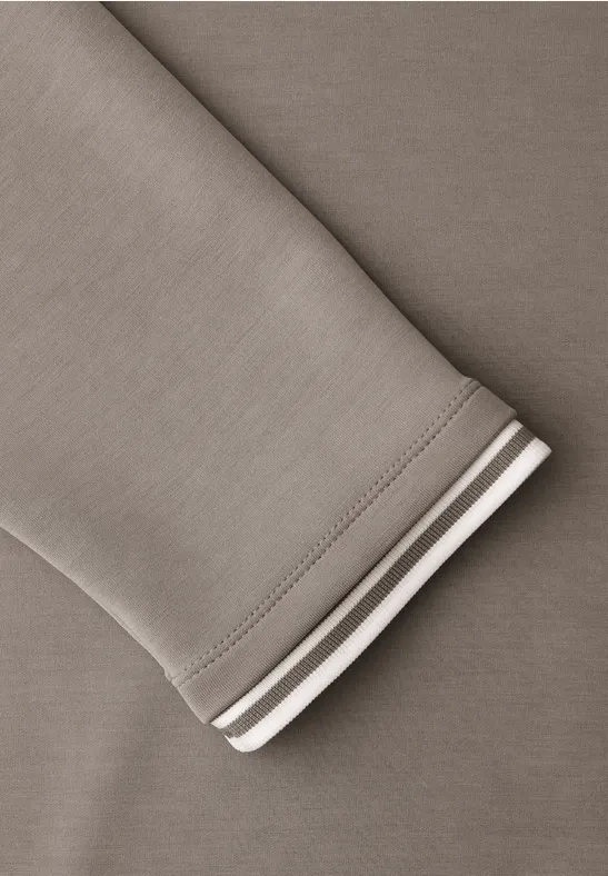 Silk-Look Shirt mit Details light terra mocha