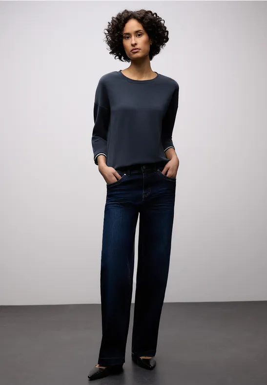 Shirt mit Kontrastdetails shadowed navy