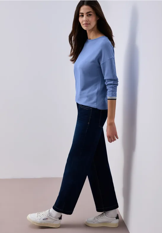 Strukturshirt mit Tape bonnet blue