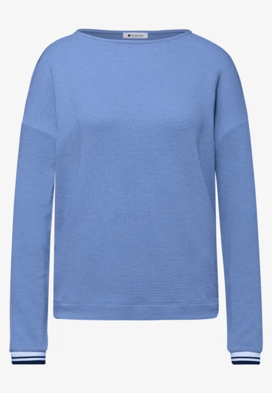 Strukturshirt mit Tape bonnet blue