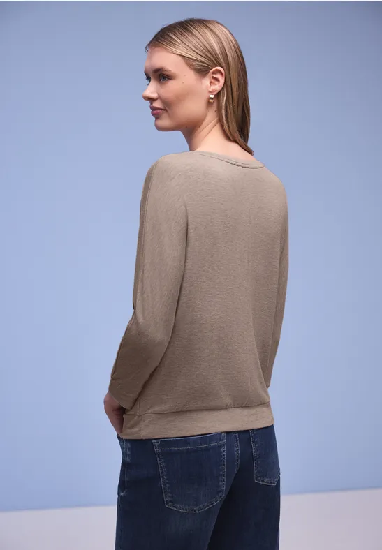 Shirt im Melange-Look light terra mocha mel.