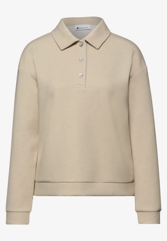 Poloshirt cotton beige mel.