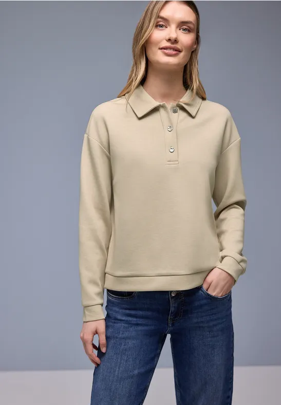 Poloshirt cotton beige mel.