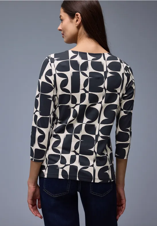 Gemustertes Shirt shadowed navy