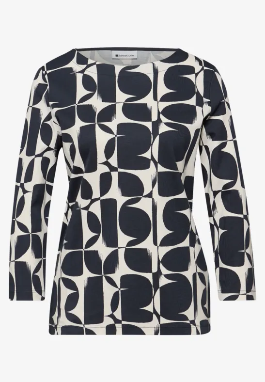 Gemustertes Shirt shadowed navy