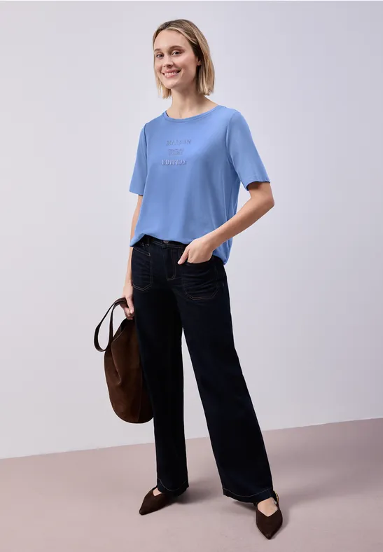 Shirt mit Print bonnet blue