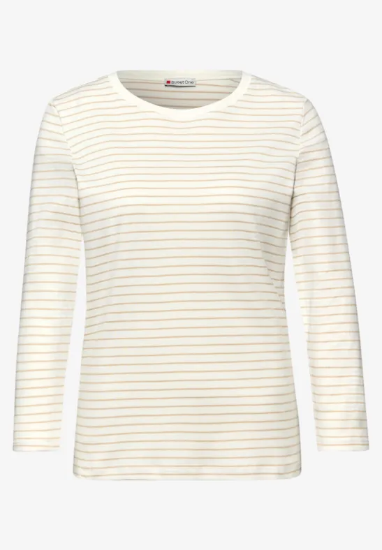 Gestreept shirt off white