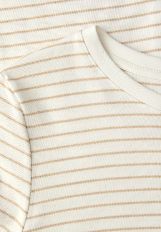 Gestreept shirt off white