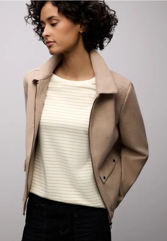 Gestreept shirt off white