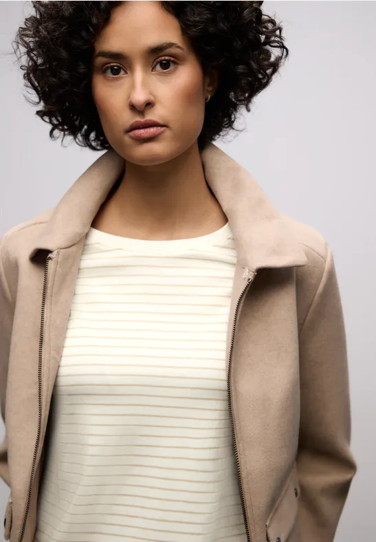 Gestreept shirt off white