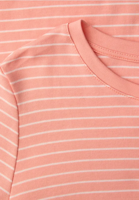 Gestreept shirt light apricot