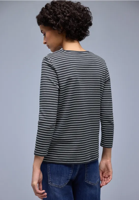 Gestreept shirt shadowed navy