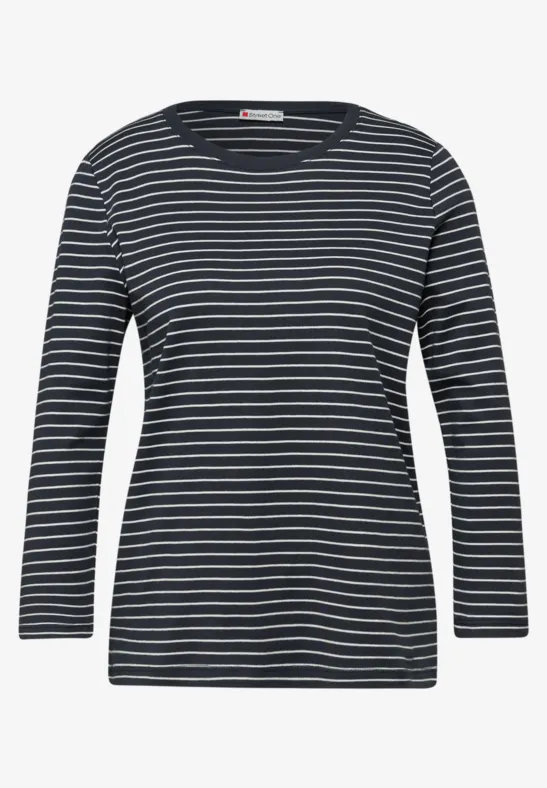 Gestreept shirt shadowed navy