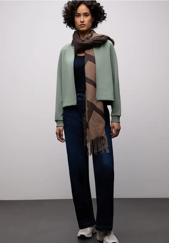 Gemusterte Jacke dark mint green