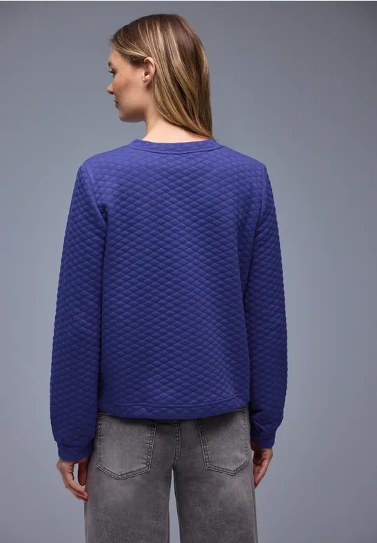 Zipper Jacke mit Struktur amparo blue