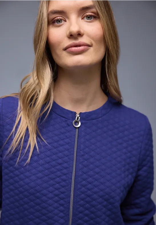 Zipper Jacke mit Struktur amparo blue