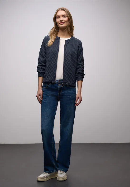 Zipper Jacke mit Struktur shadowed navy