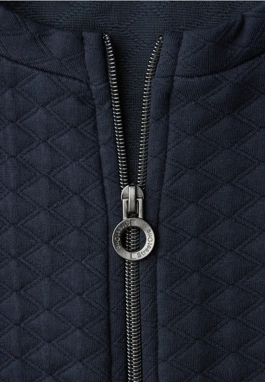 Zipper Jacke mit Struktur shadowed navy