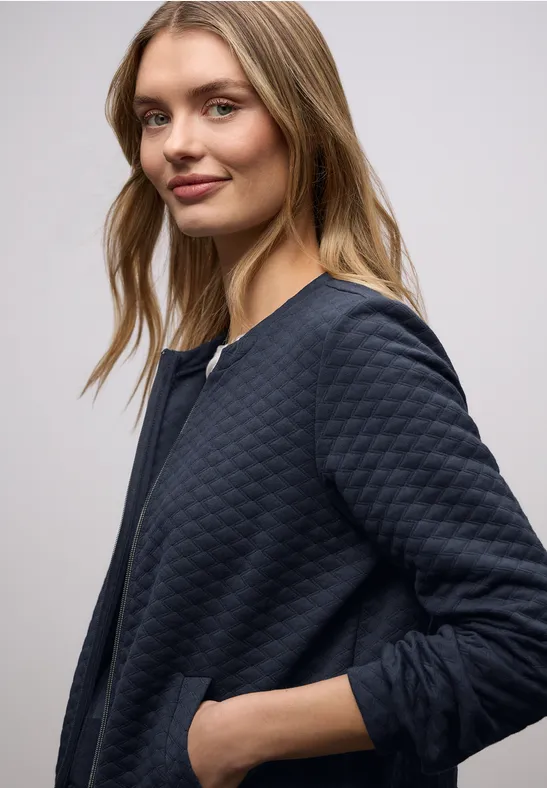 Zipper Jacke mit Struktur shadowed navy