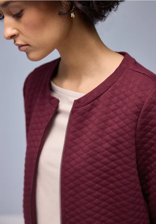 Veste à fermeture éclair truffle red