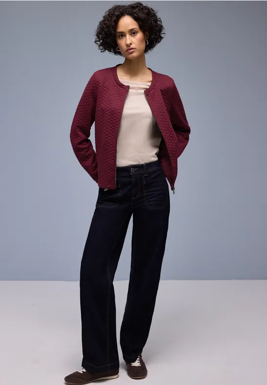 Veste à fermeture éclair truffle red