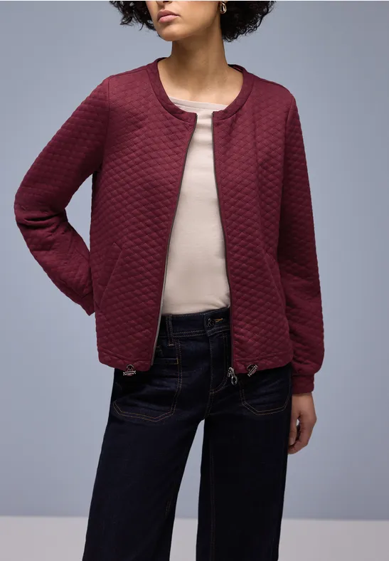 Veste à fermeture éclair truffle red