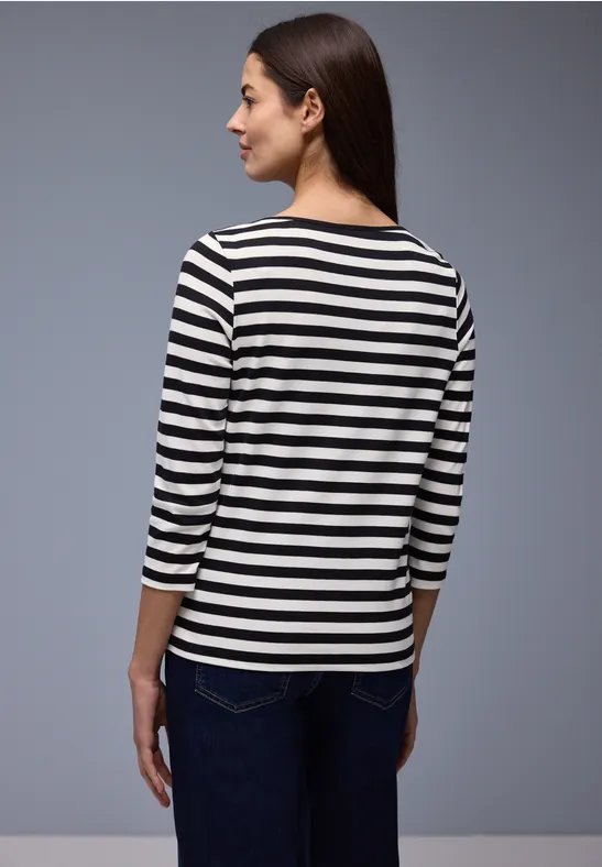 Gestreiftes Shirt Black