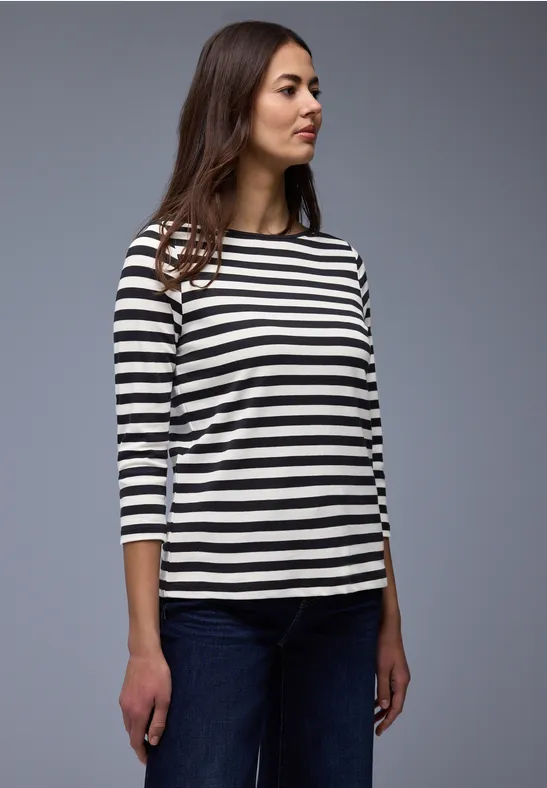 Gestreiftes Shirt Black