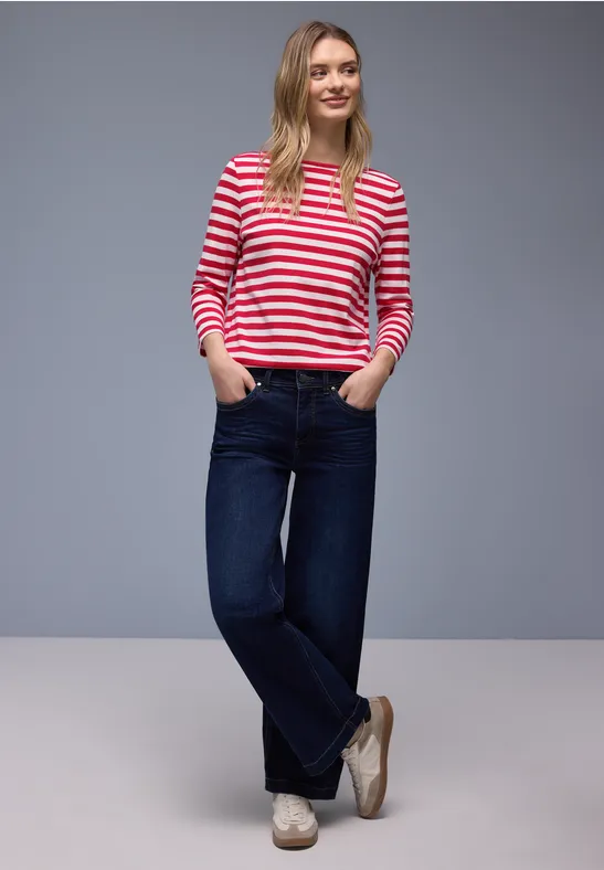 Gestreept shirt power berry