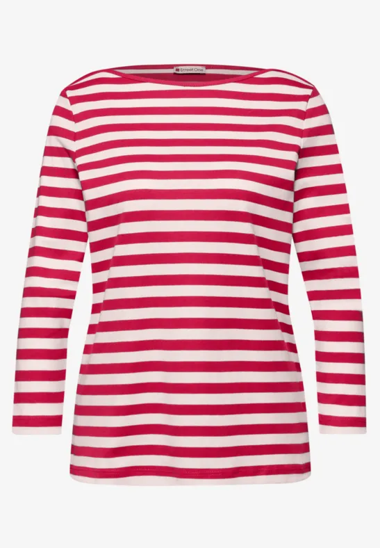 Gestreept shirt power berry