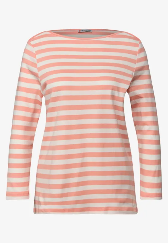 Bluzka w paski light apricot