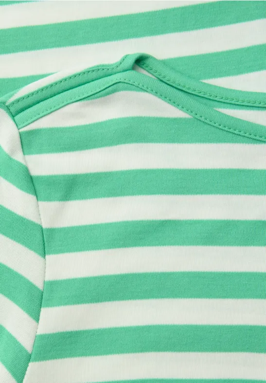 Gestreept shirt arcadia green