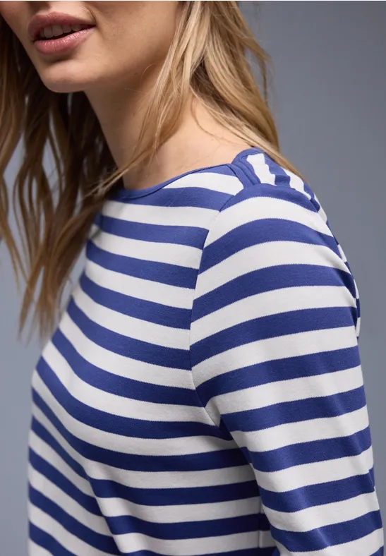 Gestreept shirt amparo blue