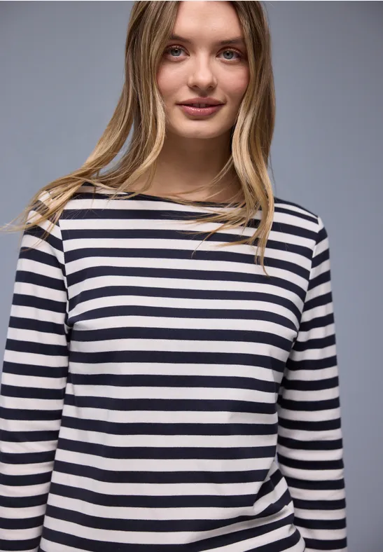 Bluzka w paski shadowed navy