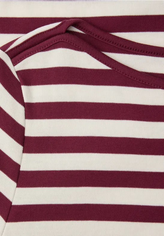 Gestreiftes Shirt truffle red