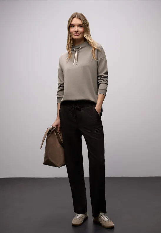 Shirt in effen kleur light terra mocha