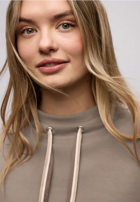 Shirt in effen kleur light terra mocha