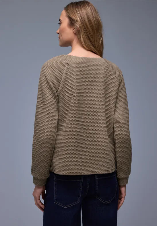 Shirt mit Zipper light terra mocha