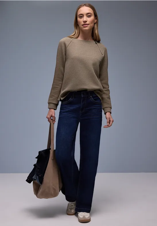 Shirt mit Zipper light terra mocha