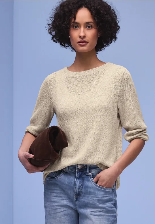 T-shirt en couleur unie cotton beige