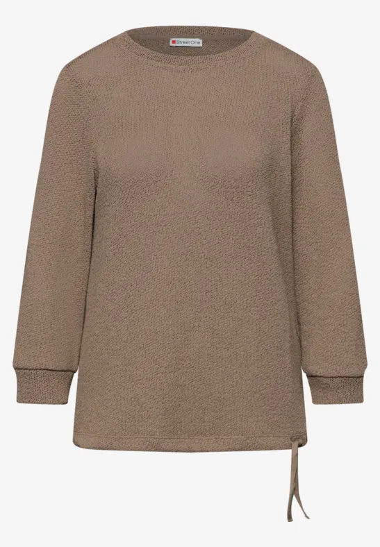 Shirt in Unifarbe light terra mocha