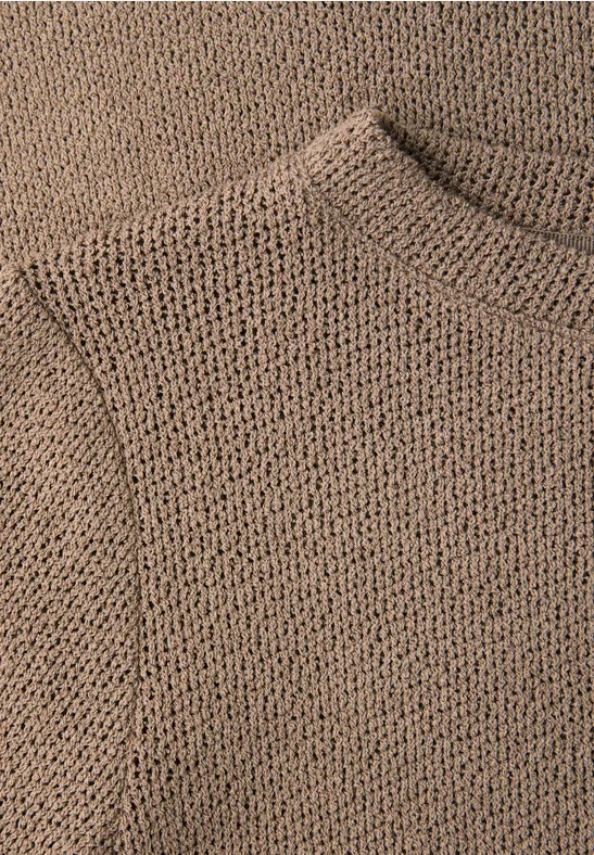 Shirt in Unifarbe light terra mocha